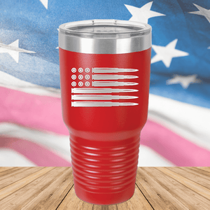 Bullet Flag Tumbler - Stainless Steel - 1253 -