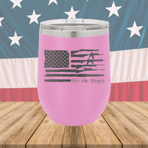 We the People Flag with Guns Tumbler - Stainless Steel - 2586 -