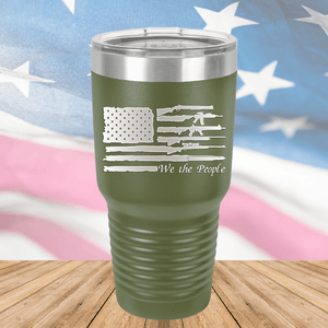 We the People Flag with Guns Tumbler - Stainless Steel - 2586 -