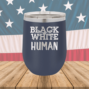 Black White Human Tumbler - Stainless Steel - 2613 -