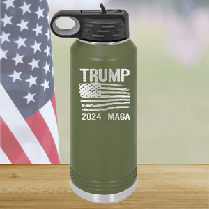 Trump 2024 MAGA Flag Tumbler - Stainless Steel - 2686 -