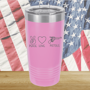 Peace Love Pistols 1 Tumbler - Stainless Steel - 2770 -