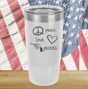 Peace Love Pistols 2 Tumbler - Stainless Steel - 2771 -
