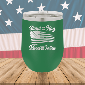 Stand for the Flag Kneel for the Fallen Tumbler - Stainless Steel - 1248 -