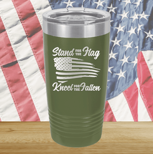 Stand for the Flag Kneel for the Fallen Tumbler - Stainless Steel - 1248 -