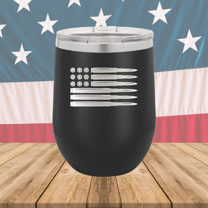 Bullet Flag Tumbler - Stainless Steel - 1253 -