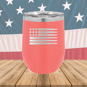 Bullet Flag Tumbler - Stainless Steel - 1253 -