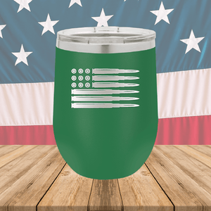 Bullet Flag Tumbler - Stainless Steel - 1253 -