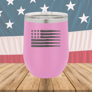 Bullet Flag Tumbler - Stainless Steel - 1253 -