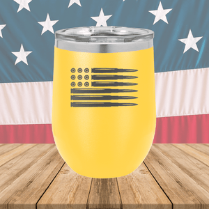 Bullet Flag Tumbler - Stainless Steel - 1253 -