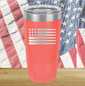 Bullet Flag Tumbler - Stainless Steel - 1253 -