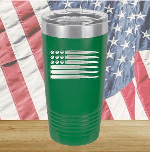 Bullet Flag Tumbler - Stainless Steel - 1253 -