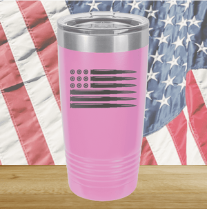 Bullet Flag Tumbler - Stainless Steel - 1253 -