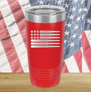 Bullet Flag Tumbler - Stainless Steel - 1253 -