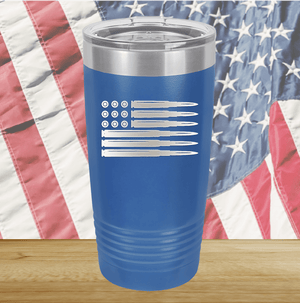 Bullet Flag Tumbler - Stainless Steel - 1253 -