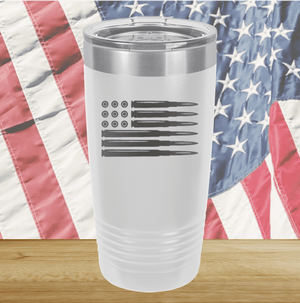 Bullet Flag Tumbler - Stainless Steel - 1253 -