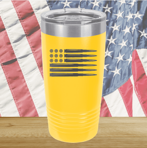 Bullet Flag Tumbler - Stainless Steel - 1253 -