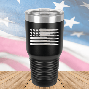 Bullet Flag Tumbler - Stainless Steel - 1253 -