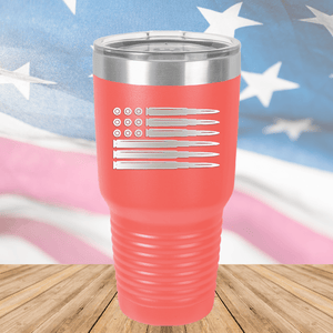 Bullet Flag Tumbler - Stainless Steel - 1253 -