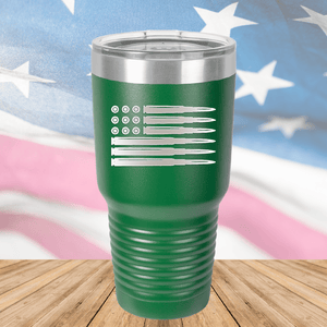 Bullet Flag Tumbler - Stainless Steel - 1253 -