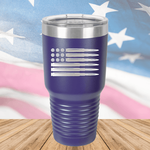 Bullet Flag Tumbler - Stainless Steel - 1253 -