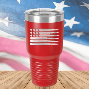 Bullet Flag Tumbler - Stainless Steel - 1253 -