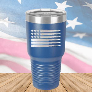 Bullet Flag Tumbler - Stainless Steel - 1253 -