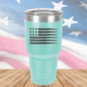 Bullet Flag Tumbler - Stainless Steel - 1253 -