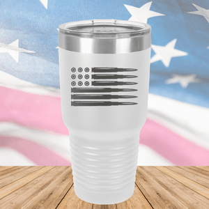 Bullet Flag Tumbler - Stainless Steel - 1253 -