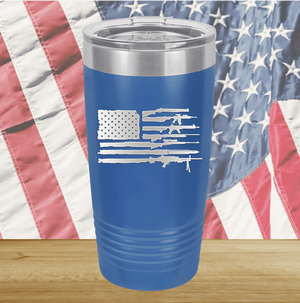 American Flag Guns Tumbler - Stainless Steel - 2585 -