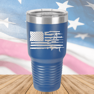 American Flag Guns Tumbler - Stainless Steel - 2585 -