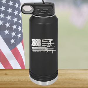 American Flag Guns Tumbler - Stainless Steel - 2585 -