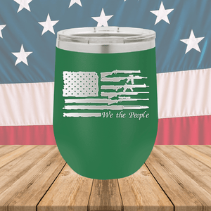 We the People Flag with Guns Tumbler - Stainless Steel - 2586 -