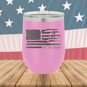 We the People Flag with Guns Tumbler - Stainless Steel - 2586 -