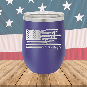 We the People Flag with Guns Tumbler - Stainless Steel - 2586 -