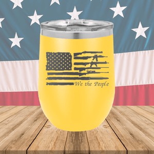 We the People Flag with Guns Tumbler - Stainless Steel - 2586 -