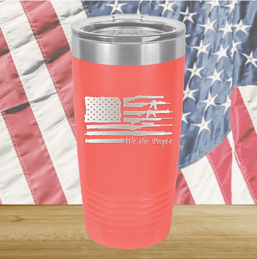 We the People Flag with Guns Tumbler - Stainless Steel - 2586 -