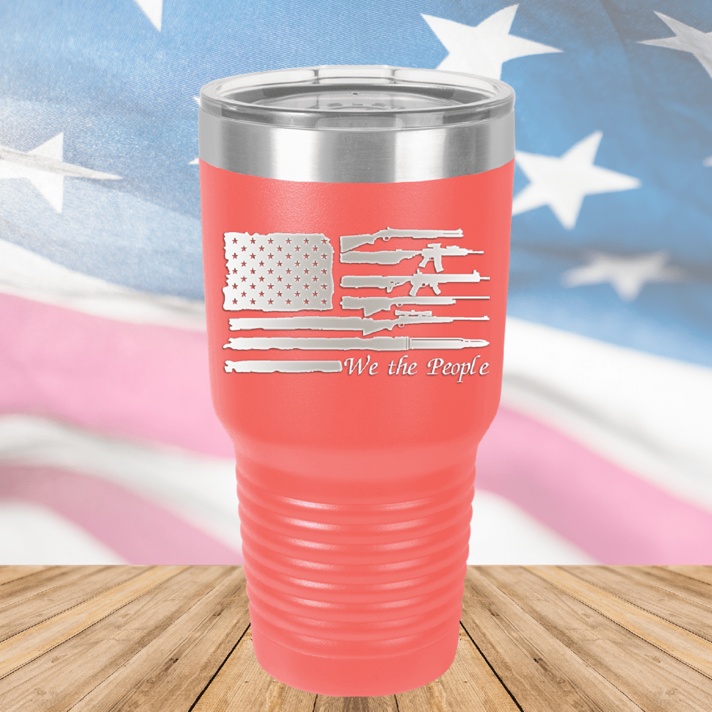 We the People Flag with Guns Tumbler - Stainless Steel - 2586 -