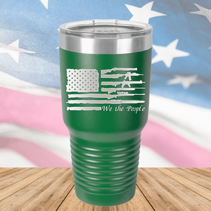 We the People Flag with Guns Tumbler - Stainless Steel - 2586 -