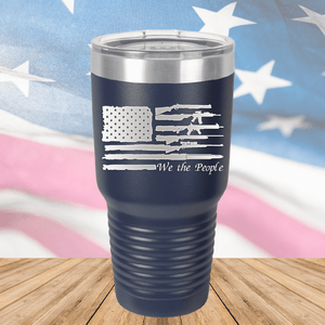 We the People Flag with Guns Tumbler - Stainless Steel - 2586 -