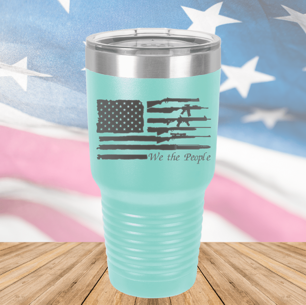 We the People Flag with Guns Tumbler - Stainless Steel - 2586 -