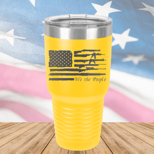 We the People Flag with Guns Tumbler - Stainless Steel - 2586 -