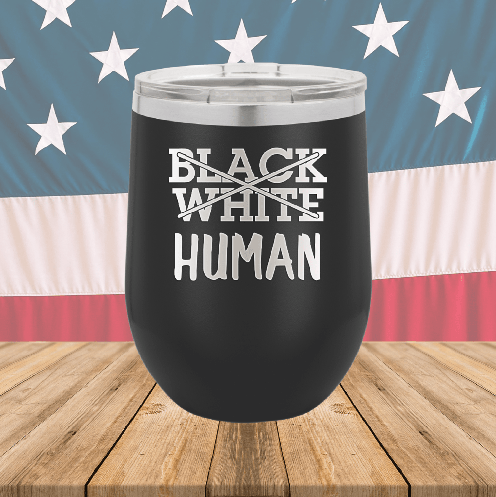 Black White Human Tumbler - Stainless Steel - 2613 -