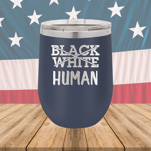 Black White Human Tumbler - Stainless Steel - 2613 -