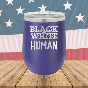 Black White Human Tumbler - Stainless Steel - 2613 -