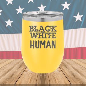 Black White Human Tumbler - Stainless Steel - 2613 -