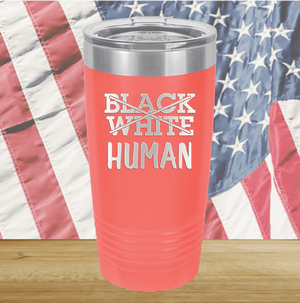 Black White Human Tumbler - Stainless Steel - 2613 -