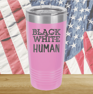 Black White Human Tumbler - Stainless Steel - 2613 -