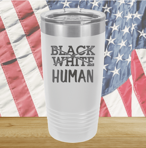 Black White Human Tumbler - Stainless Steel - 2613 -