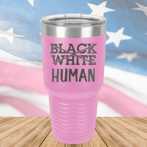 Black White Human Tumbler - Stainless Steel - 2613 -